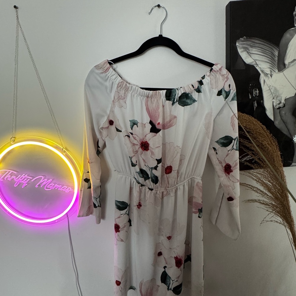 Dynamite Floral Off-Shoulder Dress